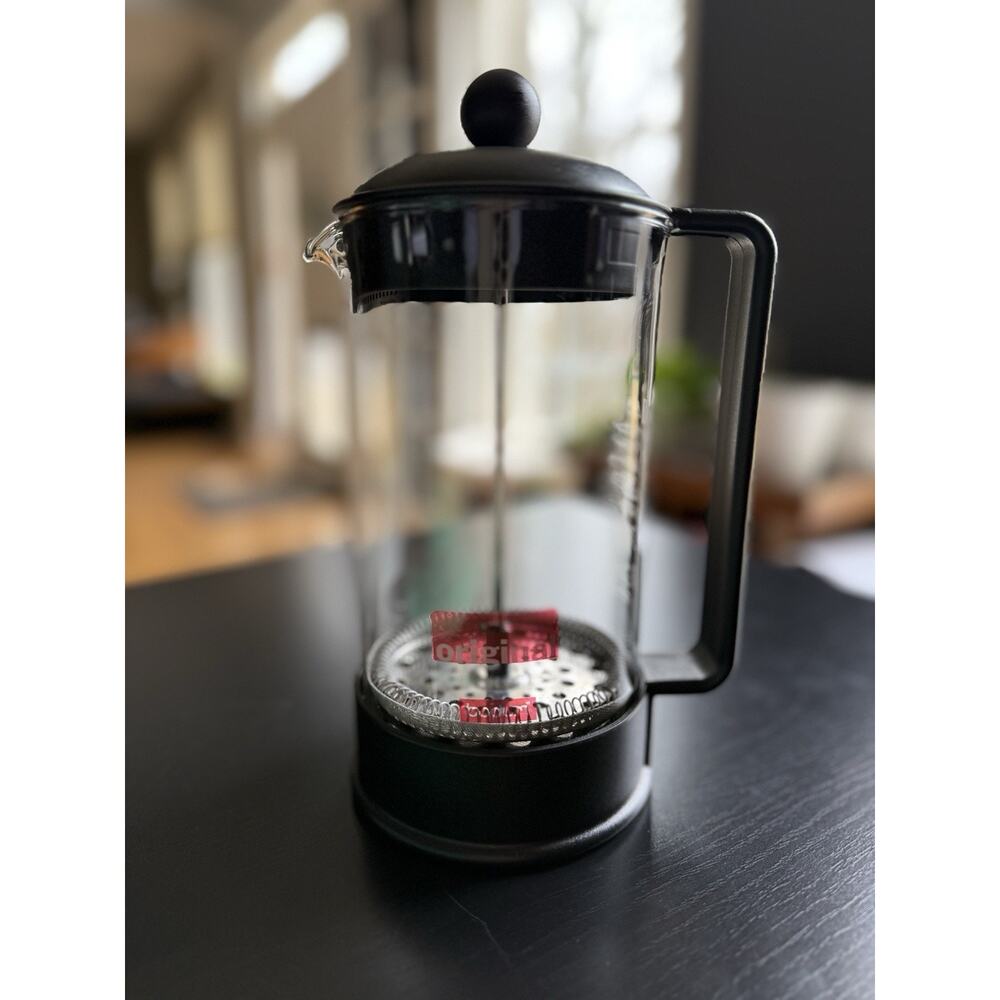Bodum Original French Press Coffee Maker 8 Cup 34oz Glass Black Frame EUC